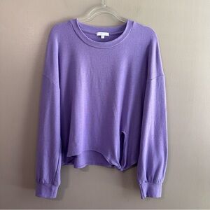 Beyond Yoga Purple Comfy Athleisure Tie Front Longsleeve Shirt Womens XL